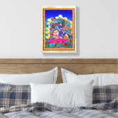 オリエカッコいいントチベットタンカタトゥーパーデンラーモ キャンバスプリント (インサイチュ (寝室))