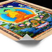 オリエカッコいいントチベットタンカプラフタラトナブッダ ポスター (角)