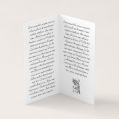 オリエカッコいいン日本のコイカープフィッシュロータスフラワー 名刺 (内部)