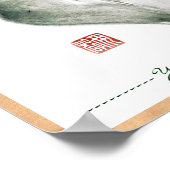 オリエクラシックン中国のタル墨絵インクフラワーチューリップ ポスター (角)