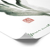 オリエクラシックン中国のタル墨絵インクフラワーチューリップ ポスター (角)