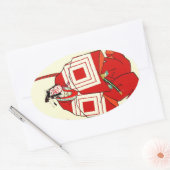 オリエクールントの紫原区村井タトゥー 楕円形シール (封筒)