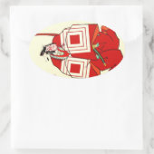 オリエクールントの紫原区村井タトゥー 楕円形シール (バッグ)