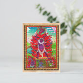 オリエクールントチベットのタンカタトゥートEkajatiアート ポストカード (スタンド正面)