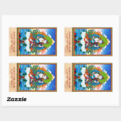 オリエクールントチベットタンカタトゥーサラスワティ 長方形シール (シート)