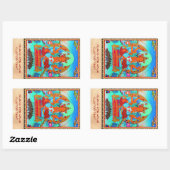 オリエクールントチベットタンカマリチタトゥー 長方形シール (シート)