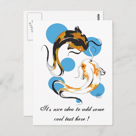 オリエクールントツイ日本のンブロンホワイトコイフィッシュ ポストカード (正面/裏面)