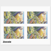 オリエクールントナムチェバザールチベット山芸術 長方形シール (シート)