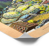 オリエクールントナムチェバザールネパールのマウンテンアート ポスター (角)