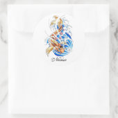 オリエクールント金ゴールドコイカープフィッシュウォーター入れ ラウンドシール (バッグ)