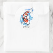 オリエクールン日本のコイカープクラウドタトゥー ラウンドシール (バッグ)