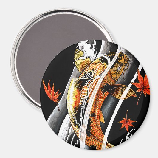 オリエクールン日本のコイラッキーカープウォーターインク マグネット (正面/裏面)