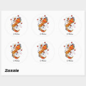 オリエクールン日本の金ゴールドラッキーコイカープ ラウンドシール (シート)