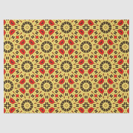 オリエスタイリッシュンカラフルモザイク幾何学模様 薄葉紙 (正面)