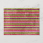 オリエストライプントBurgundy ・誕生日パーティーの招待 インビテーションポストカード (裏面)