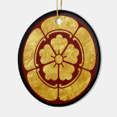 オリエフェイクンタル金ゴールドレッドブラックオダジャパン門芸術 セラミックオーナメント (左)