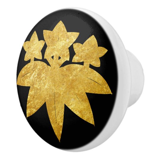 オリエフェイクント金ゴールド鎌倉源日本門美術 セラミックノブ (右)