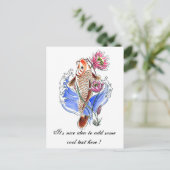 オリエンカッコいいタルクラシックコイコイフィッシュロータトゥー ポストカード (スタンド正面)