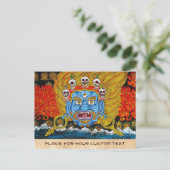 オリエンカッコいいタルタンカデモンタトゥーアート ポストカード (スタンド正面)