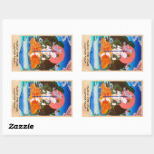 オリエンカッコいいタルタンカマンダラバタトゥーアート 長方形シール (シート)