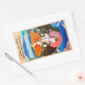 オリエンカッコいいタルタンカマンダラバタトゥーアート 長方形シール (封筒)