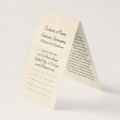 オリエンクールタル伝説の古中国の代竜の墨 名刺 (裏面)