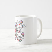 オリエンクールタ日本のル·ホワイト·コイ·フィッシュ·コイ·タトゥー コーヒーマグカップ (正面右)