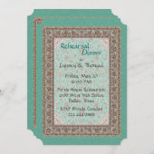 オリエンタカラフルルじゅうたん模様リハーサルディナー 招待状 (正面/裏面)