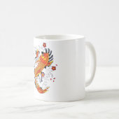 オリエンタクールル日本の金ゴールドラッキーコイコープ コーヒーマグカップ (正面右)