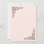 オリエンタルなフレーム  フラワーボーダーウェディング 招待状 (裏面)