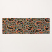 オリエンタルなペルシャ・トルコのターコイズ・パターン ヨガマット (裏面(横))