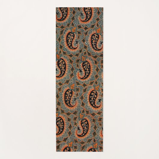 オリエンタルなペルシャ・トルコのターコイズ・パターン ヨガマット (正面)