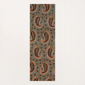 オリエンタルなペルシャ・トルコのターコイズ・パターン ヨガマット (裏面)