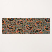 オリエンタルなペルシャ・トルコのターコイズ・パターン ヨガマット (正面(横))