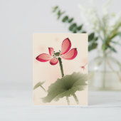 オリエンタルな蓮 ポストカード (スタンド正面)