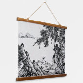 オリエンタルぶら下がったランドスケープ 吊り下げ型タペストリー (傾斜あり)