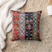 オリエンタルアナトリアンベリーレッドターキリムラグ クッション (ブランケット)