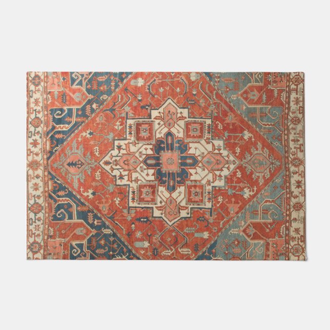 オリエンタルアンティークデザイン ドアマット (正面)