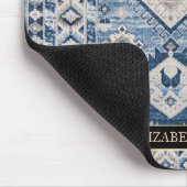 オリエンタルアンティークブルークリムラグ マウスパッド (コーナー)