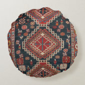 オリエンタルアンティークペルシアターキッシュカルビスタンカーペット ラウンドクッション (裏面)