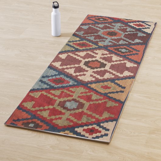 オリエンタルアンティークペルシアターキッシュカーペットラグ ヨガマット (インサイチュ)