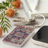 オリエンタルアンティークレッドキリムラグ キーホルダー (正面右)