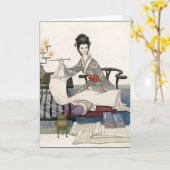 オリエンタルアートカード1 カード (黄色い花)