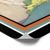 オリエンタルアールデコプリント12 x 16 ポスター (角)