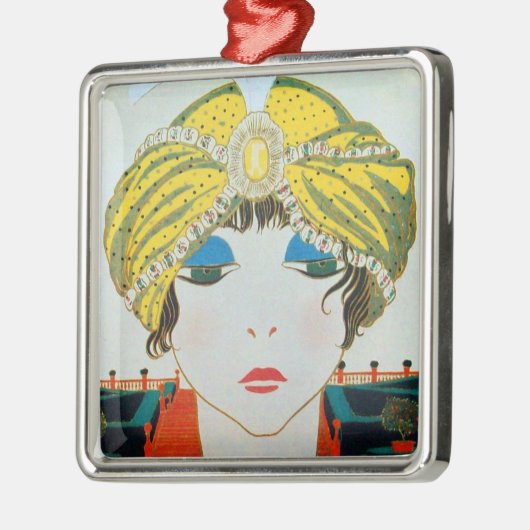 オリエンタルイエローターバンを持つ人 メタルオーナメント (左)