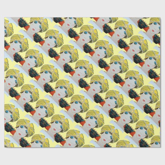 オリエンタルイエローターバン/美しいファッション ラッピングペーパー (フラット)