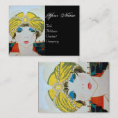 オリエンタルイエローターバン/美しいファッション 名刺 (正面/裏面)