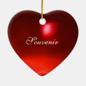 オリエンタルイエローターバン/赤ルビーハート セラミックオーナメント (裏面)