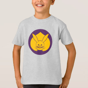 オリエンタルイエローパープルジャパンうさぎモンアート Tシャツ