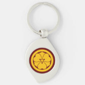 オリエンタルイエローレッド堺日本紋花紋芸術 キーホルダー (正面)